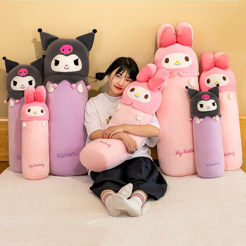 100cm Kawaii Sanrio Kuromi Melody Plush Toy Pillow Anime Figur Stuffed Sofa Cushion Room Decoration Christmas - Kuromi Plush