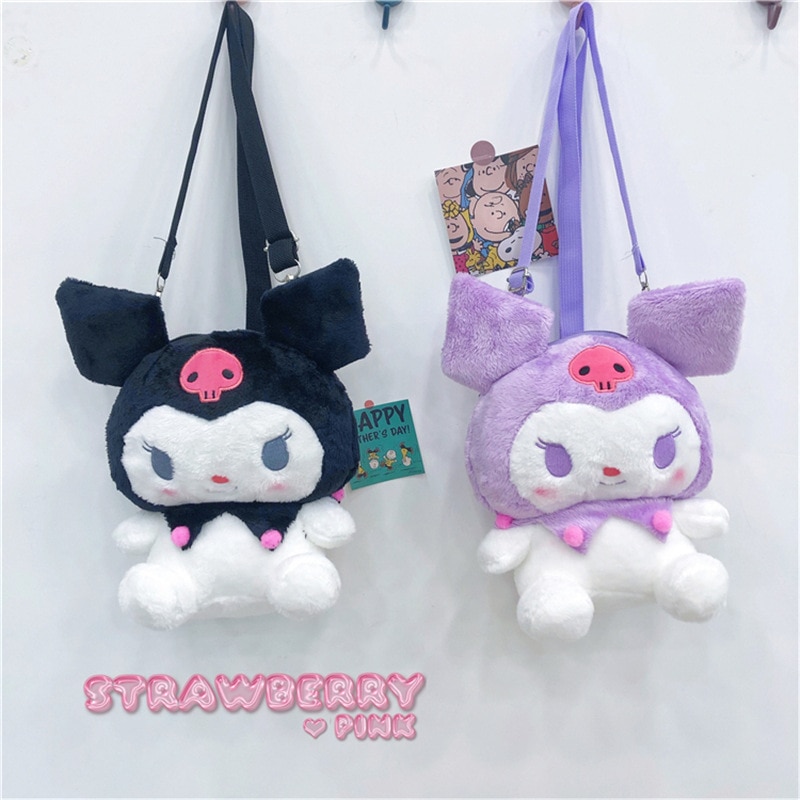 2022 Sanrio Kuromi Plush Toys Kawaii Backpack Cute Fashion Decor Stuffed Plush Doll Toys for Girls 1 - Kuromi Plush