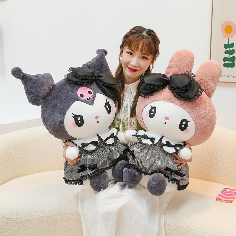 35cm 50cm 60cm New Sanrio Anime Dark Gothic Style My Melody Kuromi Plush Toy Sleeping Pillow 4 - Kuromi Plush