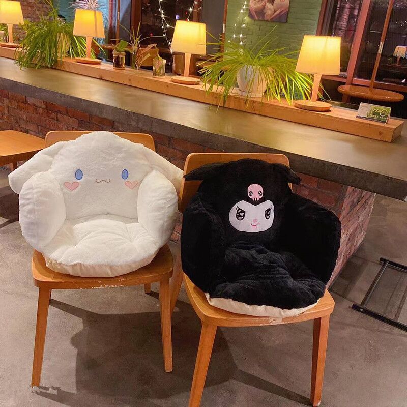 45CM Sanriod Kawaii Cartoon Anime Series Cinnamoroll Kuromi Waist Cushion Seat Cushion Plush Doll Baby Boy 1 - Kuromi Plush
