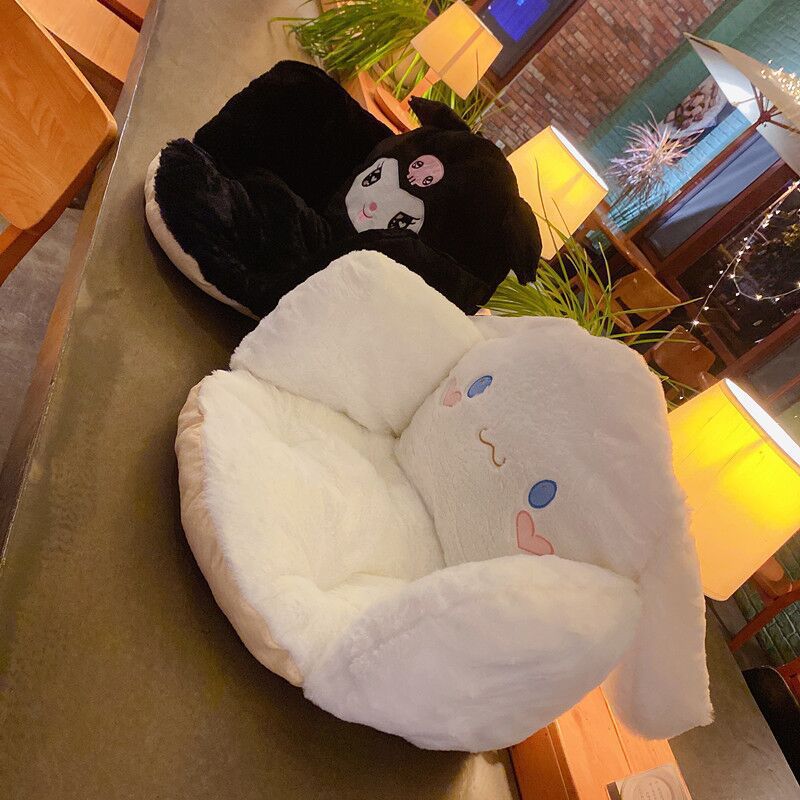 45CM Sanriod Kawaii Cartoon Anime Series Cinnamoroll Kuromi Waist Cushion Seat Cushion Plush Doll Baby Boy 2 - Kuromi Plush