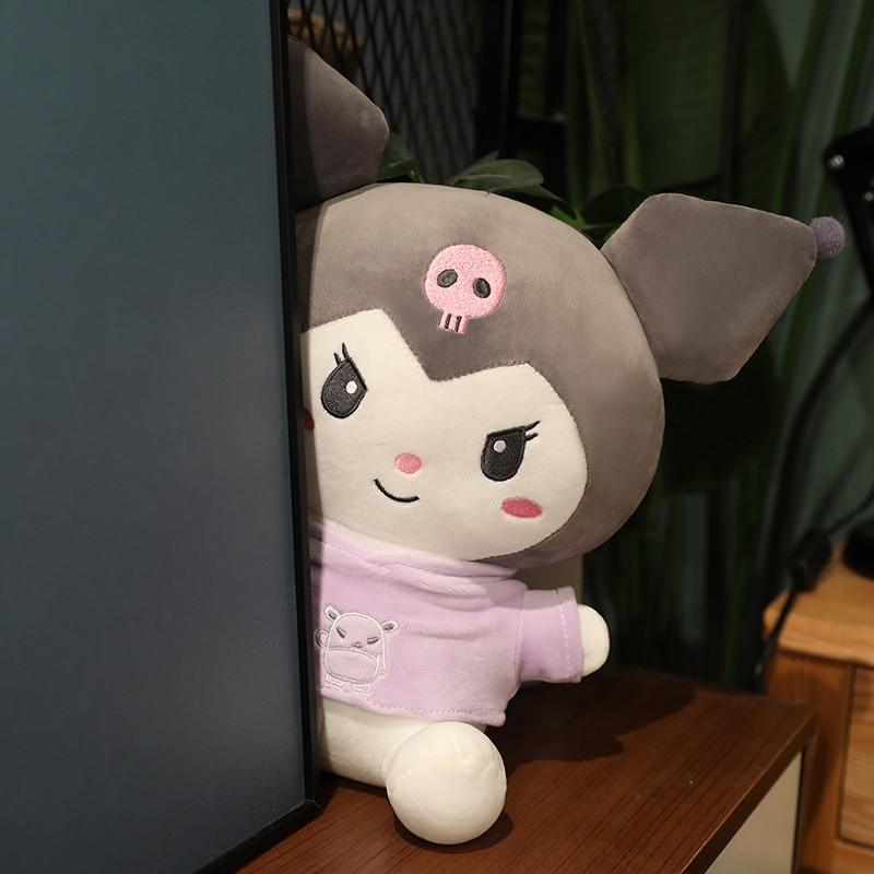 Big Size Kuromi Melody Cinnamoroll Plush Toys Pillow Anime Stuffed Doll Anime Sofa Cushion Girl s 4 - Kuromi Plush