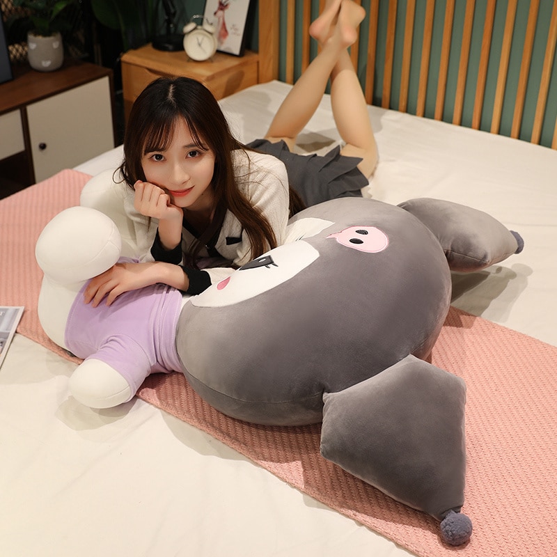 Big Size Kuromi Melody Cinnamoroll Plush Toys Pillow Anime Stuffed Doll Anime Sofa Cushion Girl s 5 - Kuromi Plush
