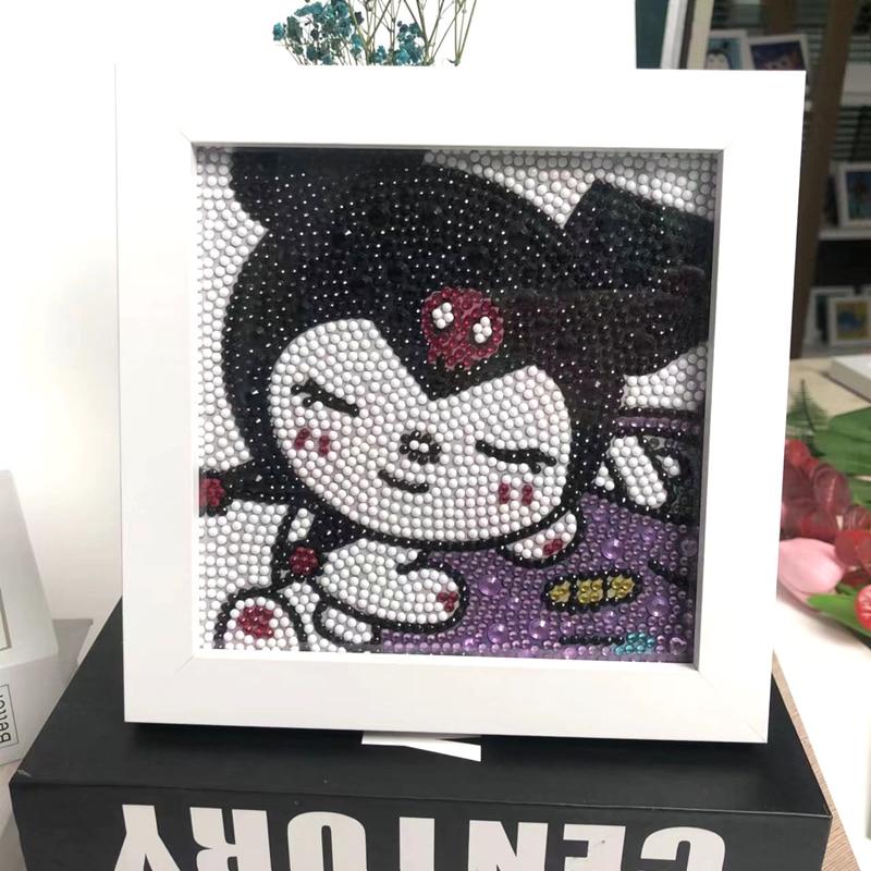 Hello Kitty Kuromi Diamond Painting Kit Cartoon 5D DIY Round Mosaic Embroidery Children s Room Decor 2 - Kuromi Plush