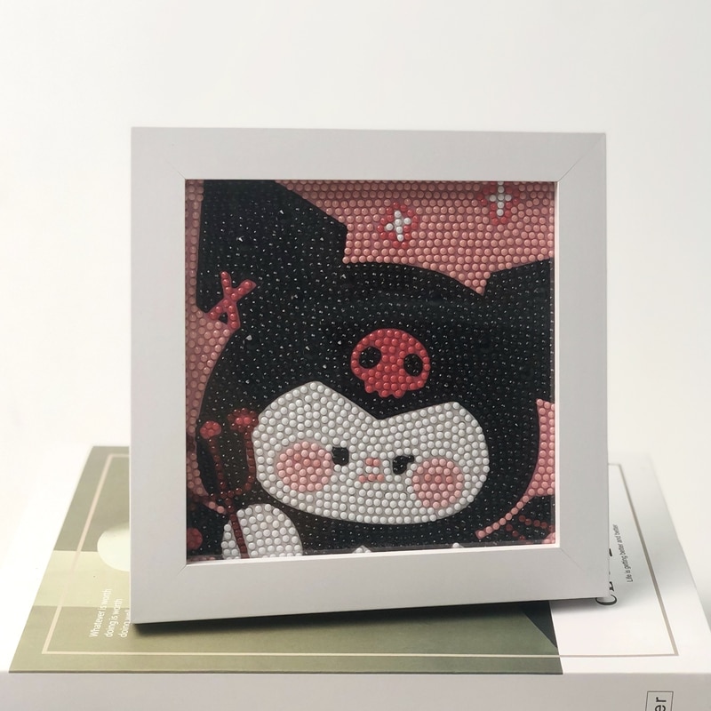 Hello Kitty Kuromi Diamond Painting Kit Cartoon 5D DIY Round Mosaic Embroidery Children s Room Decor 4 - Kuromi Plush