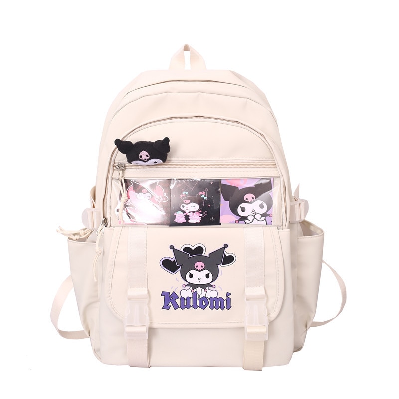 Kawaii Sanrio Cinnamoroll My Melody Kuromi Backpack Student Computer bag Large Capacity School Bag student casual 1 - Kuromi Plush