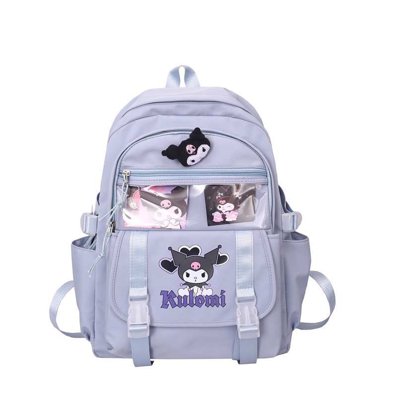 Kawaii Sanrio Cinnamoroll My Melody Kuromi Backpack Student Computer bag Large Capacity School Bag student casual - Kuromi Plush