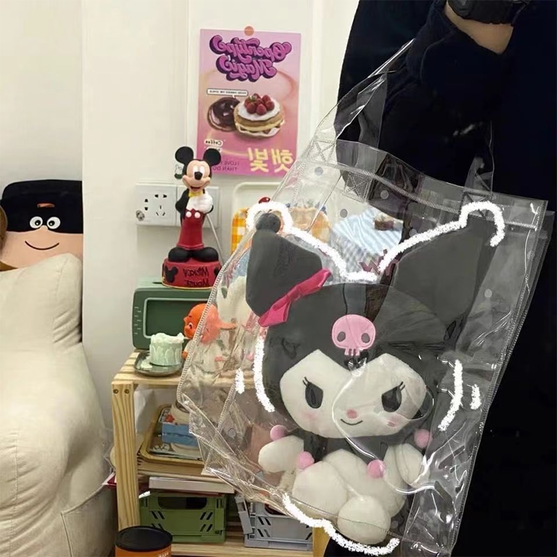 Sanrio Anime Kawaii Stuffed Hello Kitty Kuromi My Melody Cinnamoroll Plush Toy Soft Plush Appease Girls 3 - Kuromi Plush