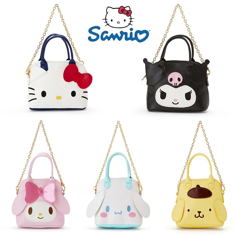 Sanrio Kawaii Pu Messenger Bag Cinnamoroll Kuromi My Melody Hello Kitty Soft Girly Japanese And Korean 1 - Kuromi Plush