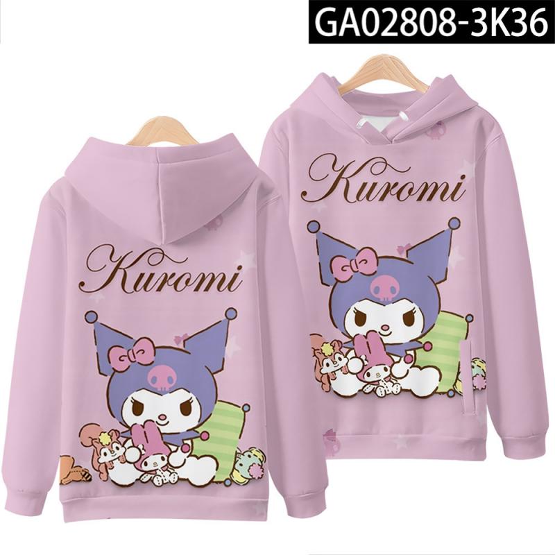 Sanrio Kuromi Hoodie Kawaii Hooded Sweater Anime Around Sweet Japanese Style Jacket Cute Student Clothes 1 - Kuromi Plush
