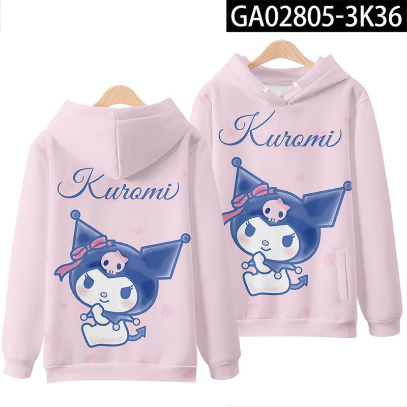 Sanrio Kuromi Hoodie Kawaii Hooded Sweater Anime Around Sweet Japanese Style Jacket Cute Student Clothes 4 - Kuromi Plush