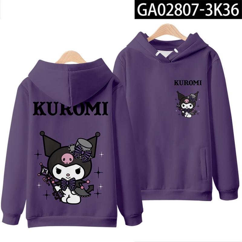 Sanrio Kuromi Hoodie Kawaii Hooded Sweater Anime Around Sweet Japanese Style Jacket Cute Student Clothes 5 - Kuromi Plush