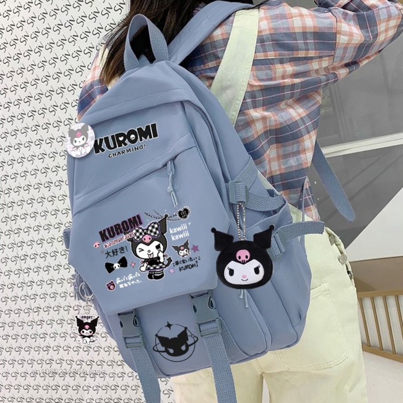 Sanrio Kuromi New Bags Korean College Style Backpacks Student High Capacity Schoolbag Luxury Design Shoulder Bagy 2 - Kuromi Plush