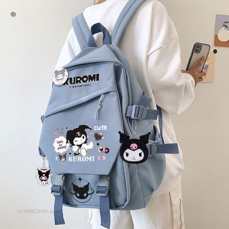 Sanrio Kuromi New Bags Korean College Style Backpacks Student High Capacity Schoolbag Luxury Design Shoulder Bagy 3 - Kuromi Plush