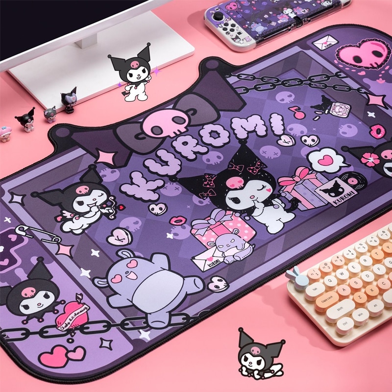 Sanrios Cute Kuromi Oversized Anime Mouse Pad Cartoon E Sports Game Keyboard Pad Kawaii Desk Pad 2 - Kuromi Plush