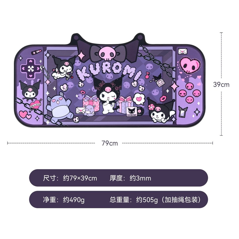 Sanrios Cute Kuromi Oversized Anime Mouse Pad Cartoon E Sports Game Keyboard Pad Kawaii Desk Pad 4 - Kuromi Plush