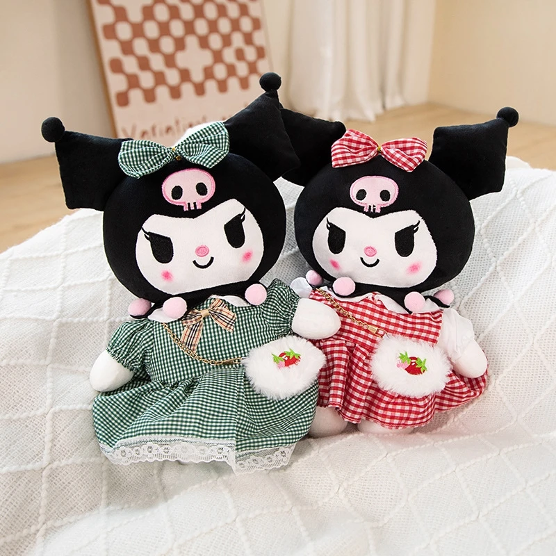 30cm Anime Sanrio Plush Doll Kawaii Kuromi Plush Toys Soft Skirt Kulomi Cute Plush Pillow Christmas 1 - Kuromi Plush