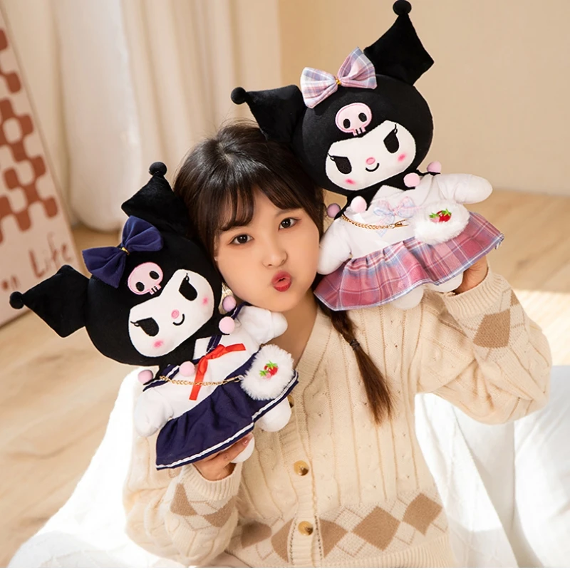 30cm Anime Sanrio Plush Doll Kawaii Kuromi Plush Toys Soft Skirt Kulomi Cute Plush Pillow Christmas 2 - Kuromi Plush