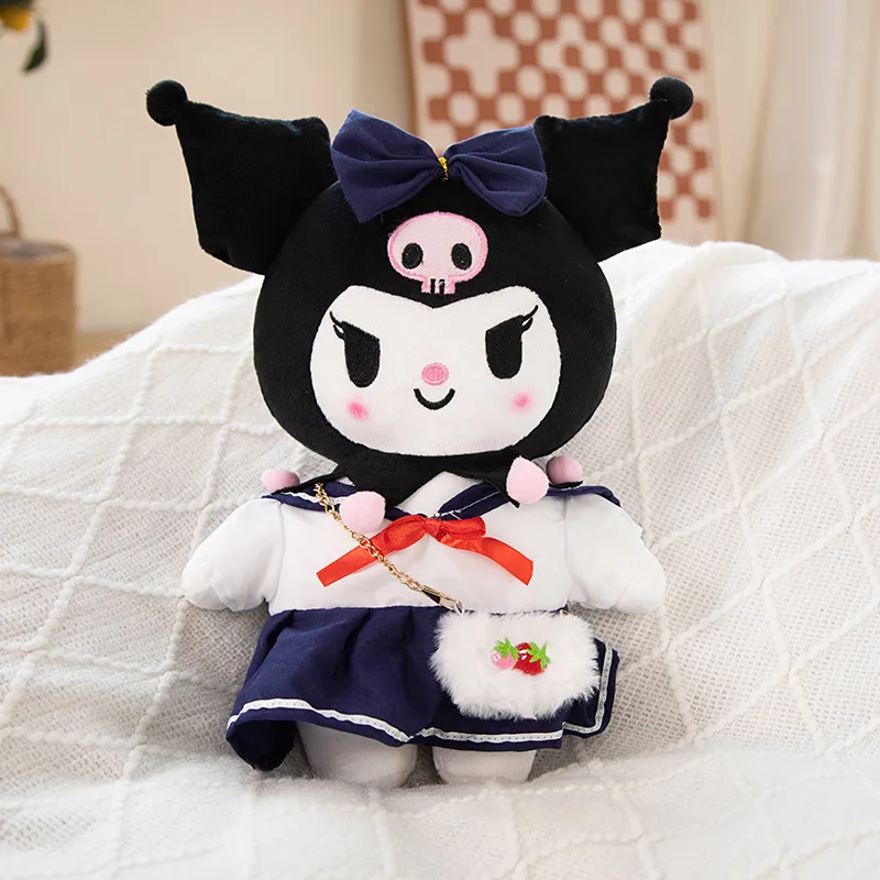 30cm Anime Sanrio Plush Doll Kawaii Kuromi Plush Toys Soft Skirt Kulomi Cute Plush Pillow Christmas 3 - Kuromi Plush
