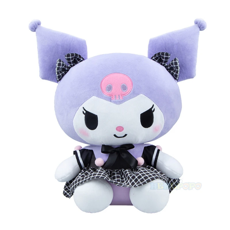 New Genuine Sanrio Kuromi Plush Toys Purple Kawaii Stuffed 38cm Princess Bow My Melody and Kuromi - Kuromi Plush