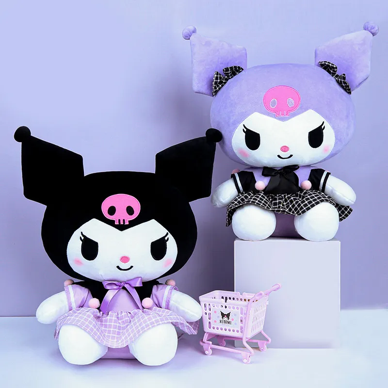 Sanrio Hello Kitty Kuromi Melody Cinnamoroll Stuffed Toys Plushier Soft Throw Pillow Plush Dolls Birthday Gift 2 - Kuromi Plush