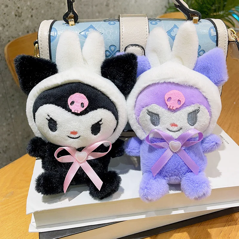 Sanrio Plush Keychain Kawaii Kulomi Plush Pendant Cute Demon Kuromi Toy Toys for Girls 5 To 3 - Kuromi Plush