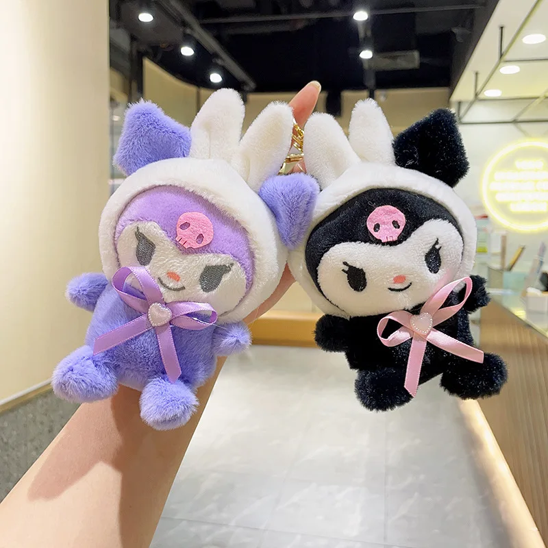 Sanrio Plush Keychain Kawaii Kulomi Plush Pendant Cute Demon Kuromi Toy Toys for Girls 5 To - Kuromi Plush